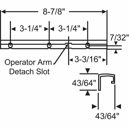 STRYBUC TRACK F/SINGLE ARM OPERATOR 38-65